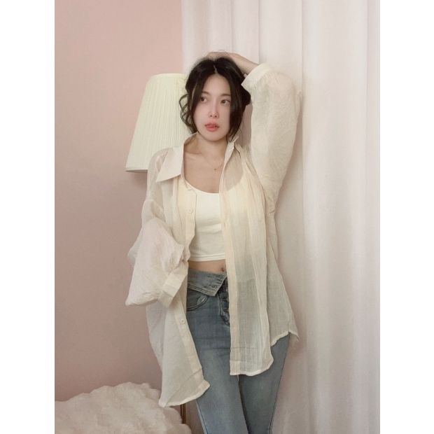晨曦微風棉麻罩衫