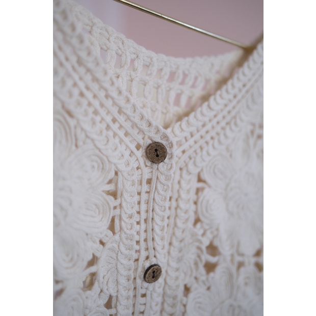 花語流蘇雕花背心