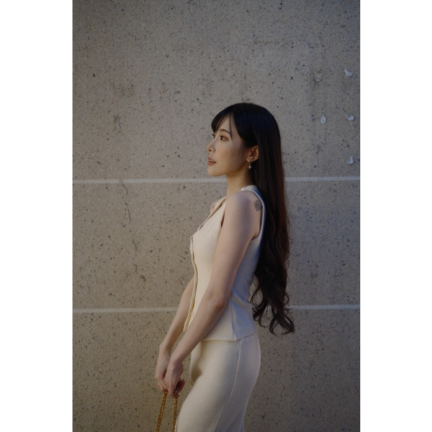 香草奶霜・重工質感落地寬褲套裝