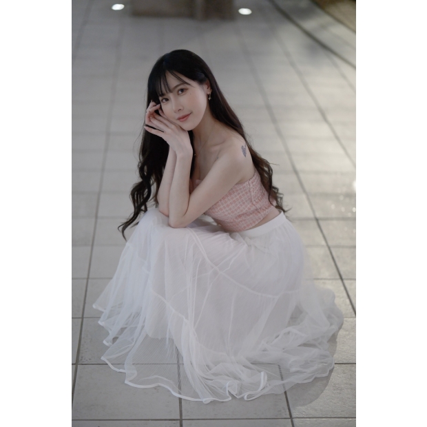 緞語輕舞・三層紗百褶長裙