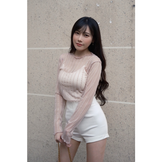 高腰女團貼身短褲(白)