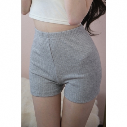 歐美舒適針織彈力褲（灰）