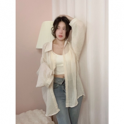 晨曦微風棉麻罩衫