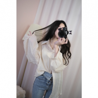 晨曦微風棉麻罩衫