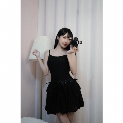 法式連身裙一裙多穿(暗夜黑