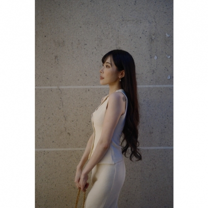 香草奶霜・重工質感落地寬褲套裝