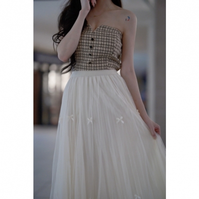 蝴蝶緞語・夢紗百褶長裙 蝴蝶緞語・夢紗百褶長裙