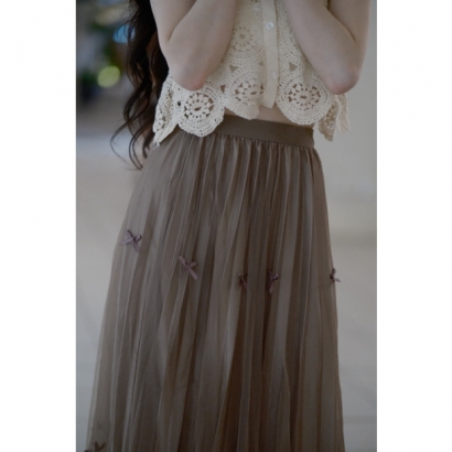 蝴蝶緞語・夢紗百褶長裙 蝴蝶緞語・夢紗百褶長裙