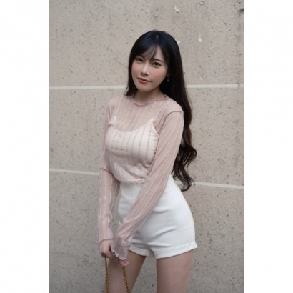 高腰女團貼身短褲(白)